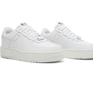 Womens Air Force 1 Pixel 'Summit White' Platform